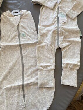 organic cotton baby swaddle and pajama bundle